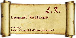 Lengyel Kalliopé névjegykártya